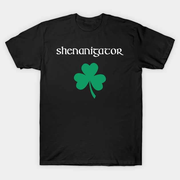 Shenanigator Funny Shamrock St. Patrick's Day Tshirt T-Shirt by zvone106